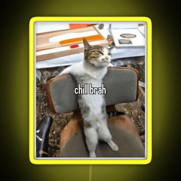 Chill Cat RGB Neon Sign