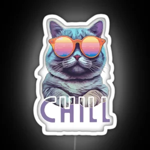 Chill Cat RGB Neon Sign