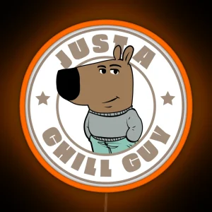 Chill Guy Badge RGB Neon Sign