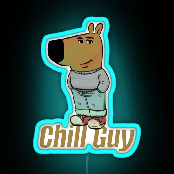 Chill Guy Crypto Meme Coin RGB Neon Sign