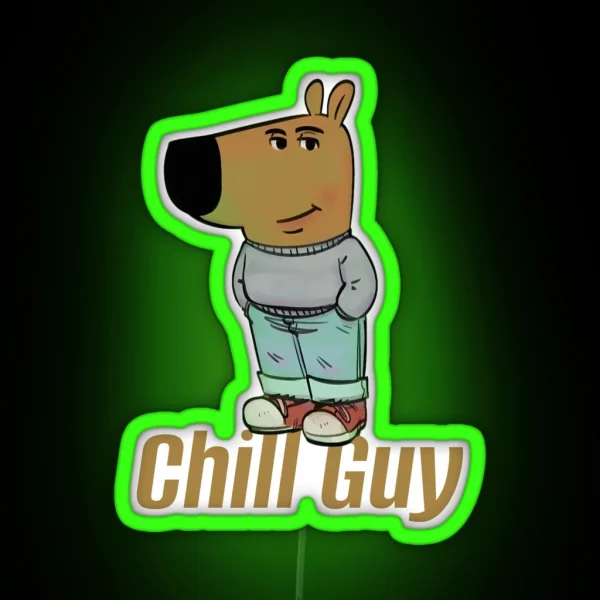 Chill Guy Crypto Meme Coin RGB Neon Sign