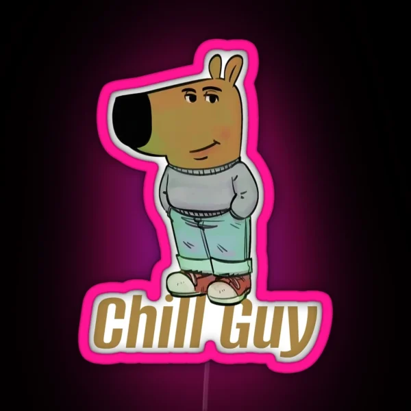 Chill Guy Crypto Meme Coin RGB Neon Sign