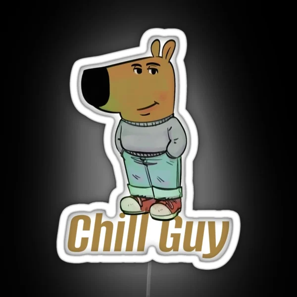 Chill Guy Crypto Meme Coin RGB Neon Sign