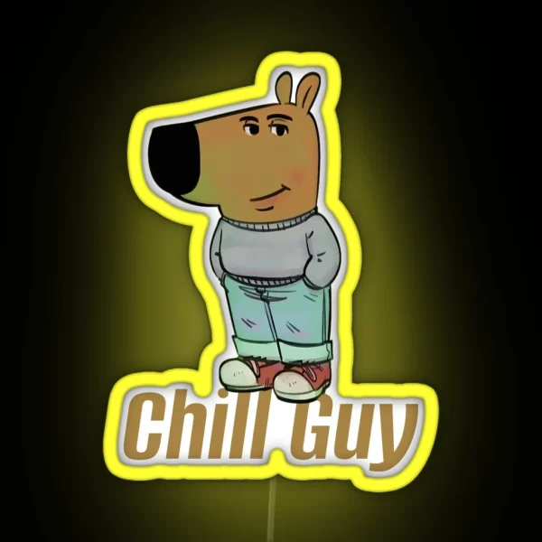 Chill Guy Crypto Meme Coin RGB Neon Sign