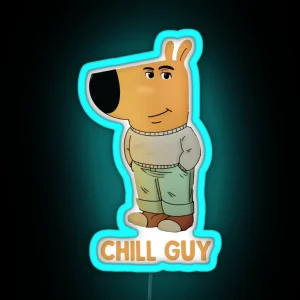 Chill Guy Funny Trend Meme RGB Neon Sign