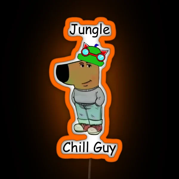 Chill Guy Jungle RGB Neon Sign