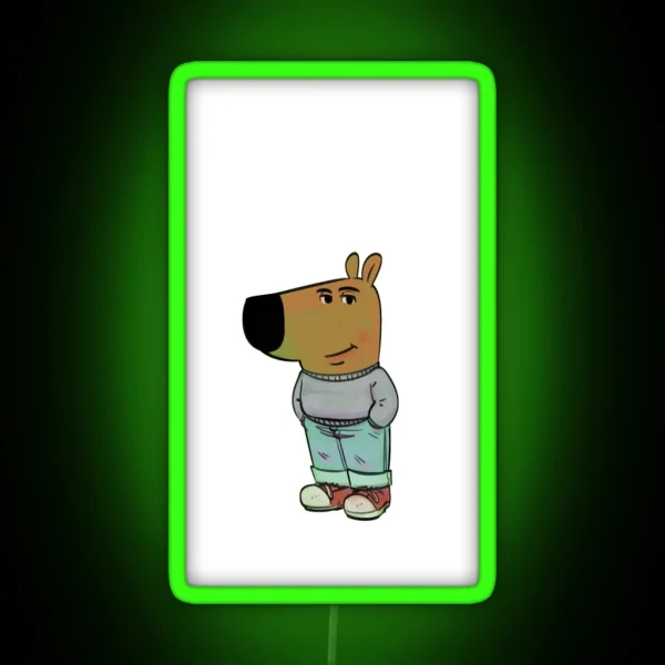 Chill Guy Meme Phone Case For Iphone And RGB Neon Sign