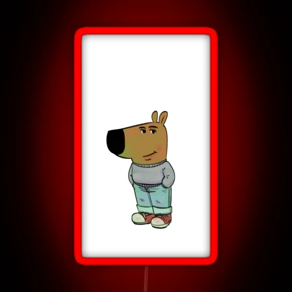 Chill Guy Meme Phone Case For Iphone And RGB Neon Sign