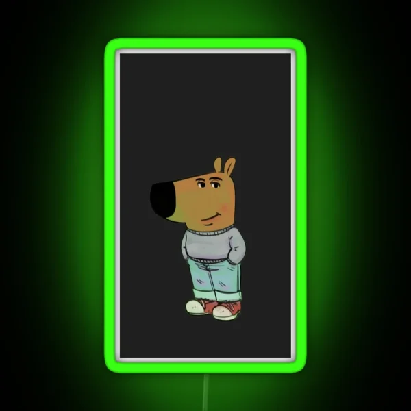 Chill Guy Meme Phone Case For Iphone And Samsung RGB Neon Sign