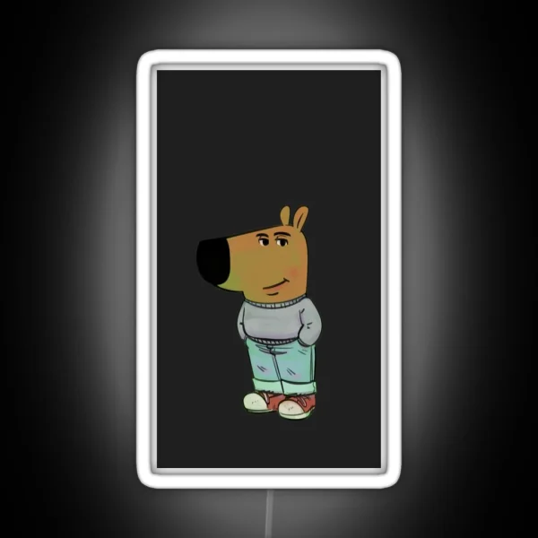 Chill Guy Meme Phone Case For Iphone And Samsung RGB Neon Sign