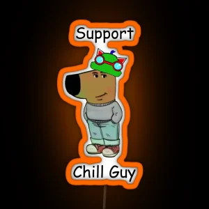 Chill Guy Support RGB Neon Sign