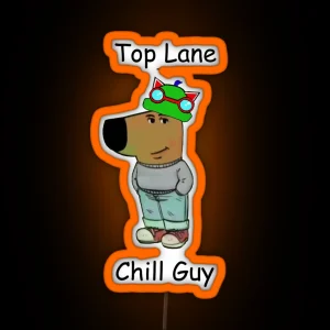 Chill Guy Top Lane RGB Neon Sign