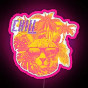 Chill Jungle Cat RGB Neon Sign