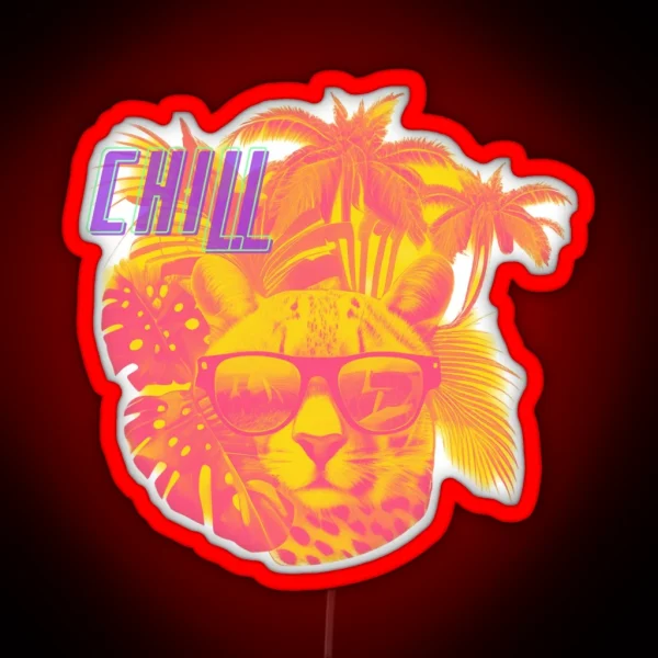 Chill Jungle Cat RGB Neon Sign