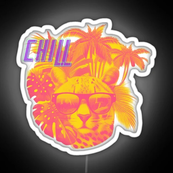 Chill Jungle Cat RGB Neon Sign