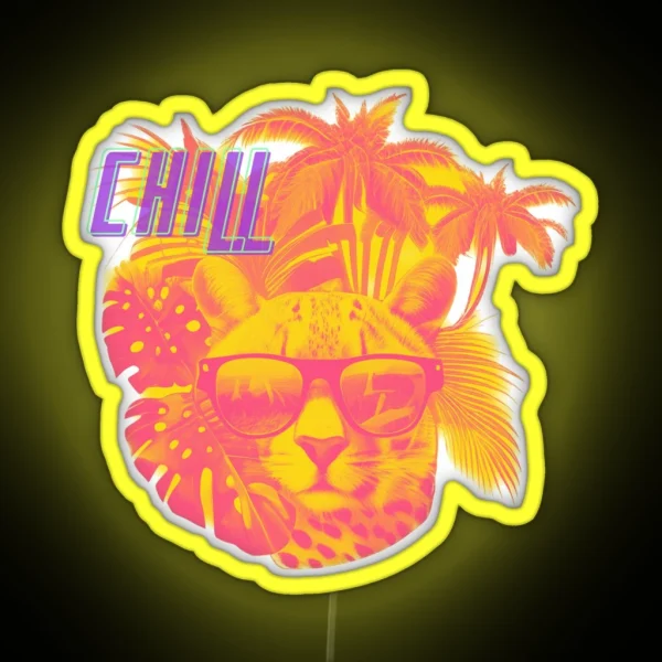 Chill Jungle Cat RGB Neon Sign