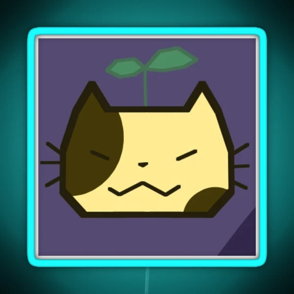 Chill Leaf Cat RGB Neon Sign