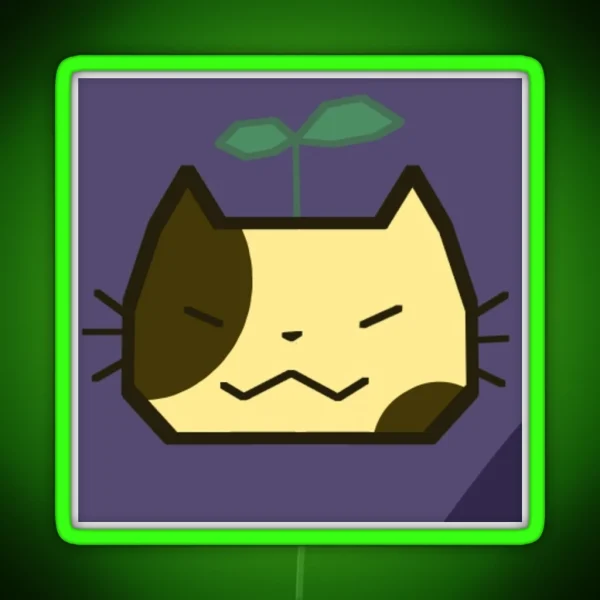 Chill Leaf Cat RGB Neon Sign