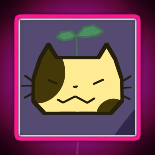 Chill Leaf Cat RGB Neon Sign