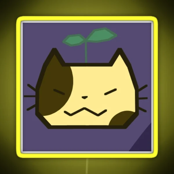 Chill Leaf Cat RGB Neon Sign