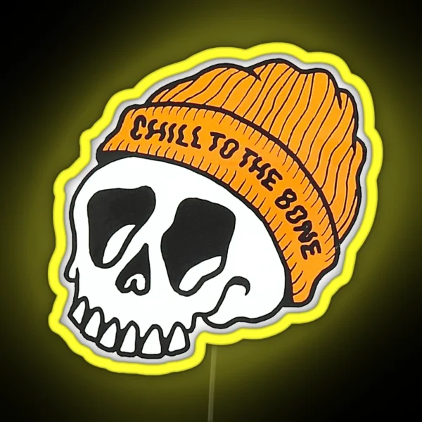 Chill To The Bone Skate Stoner Art RGB Neon Sign