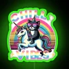 Chill Vibes Chill Cat And Unicorn Adventure RGB Neon Sign - Image 4