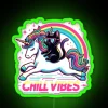 Chill Vibes Chill Cat And Unicorn Adventure RGB Neon Sign - Image 4