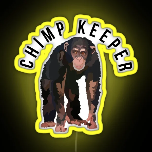 Chimp Keeper RGB Neon Sign