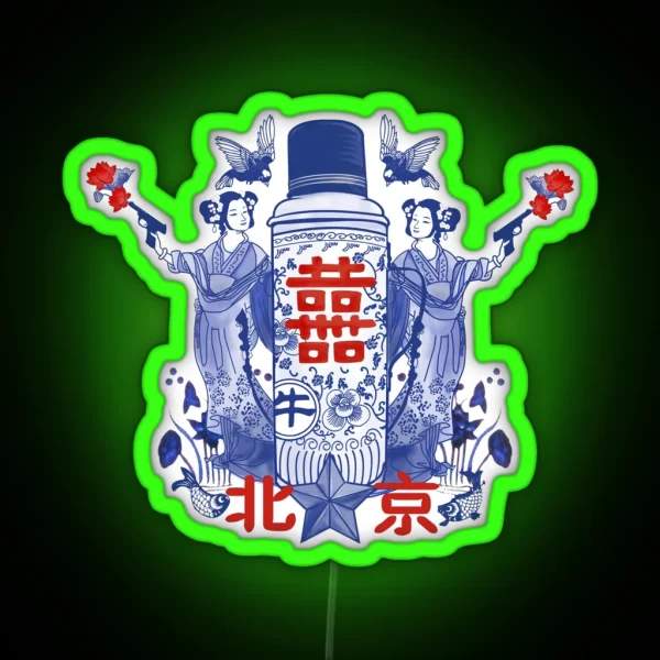 Chinese Blue And White Killers RGB Neon Sign