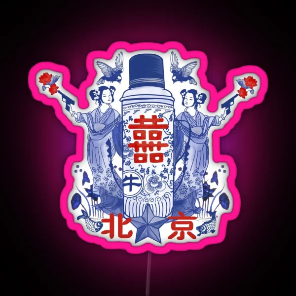 Chinese Blue And White Killers RGB Neon Sign