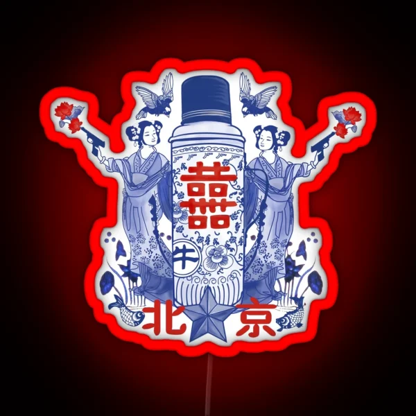 Chinese Blue And White Killers RGB Neon Sign