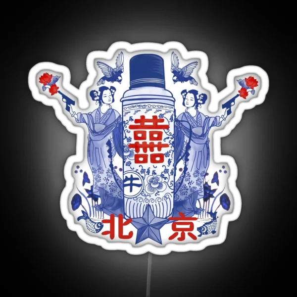 Chinese Blue And White Killers RGB Neon Sign