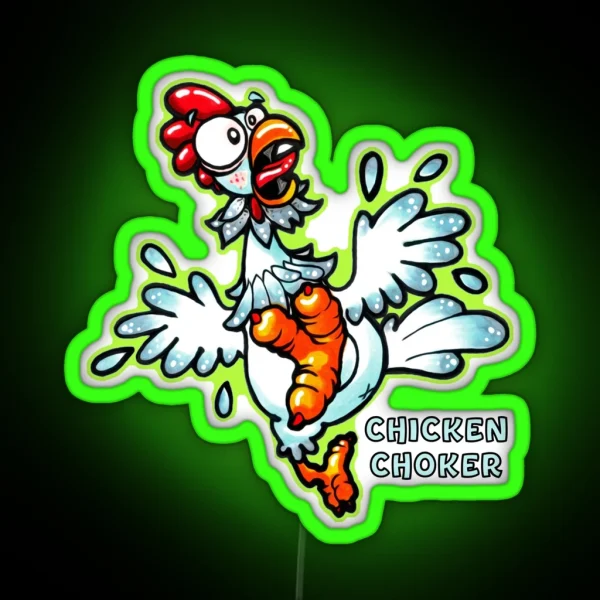 Choking Chicken RGB Neon Sign