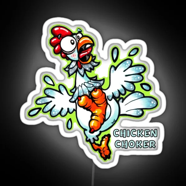 Choking Chicken RGB Neon Sign