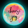 Choose Joy Calligraphy Pink Teal And Yellow Watercolor Circle RGB Neon Sign - Image 3