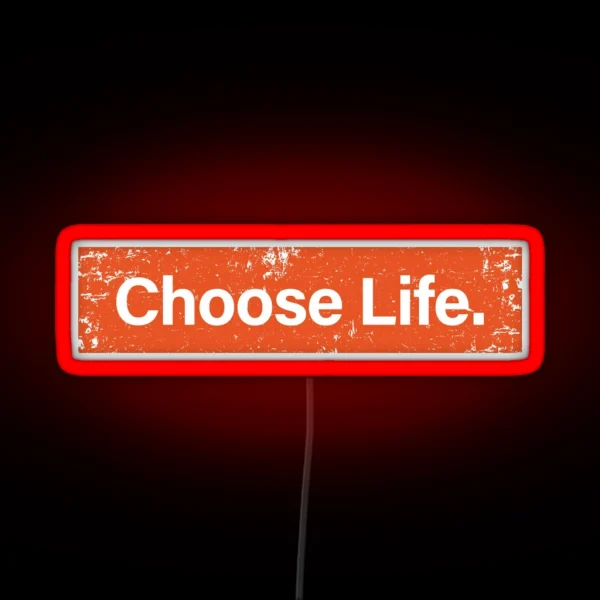 Choose Life Trainspotting RGB Neon Sign