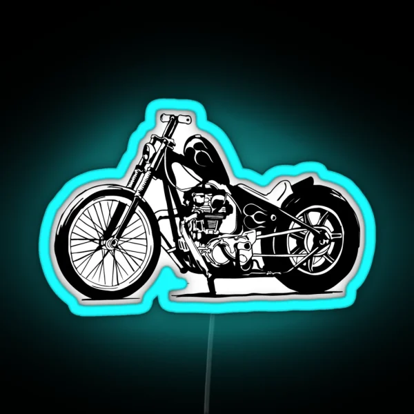 Chopper Motorcycle RGB Neon Sign