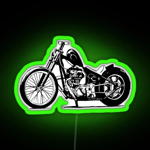 Chopper Motorcycle RGB Neon Sign