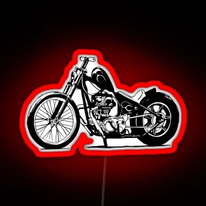 Chopper Motorcycle RGB Neon Sign