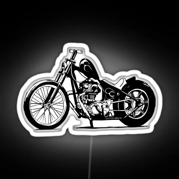 Chopper Motorcycle RGB Neon Sign
