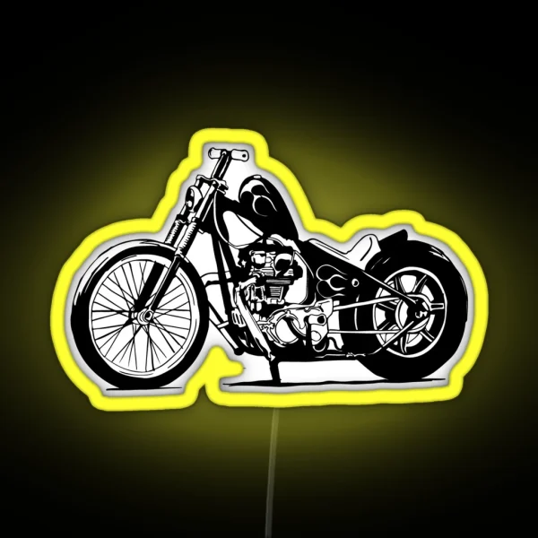 Chopper Motorcycle RGB Neon Sign
