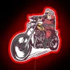Christmas Biker Biker Santa RGB Neon Sign