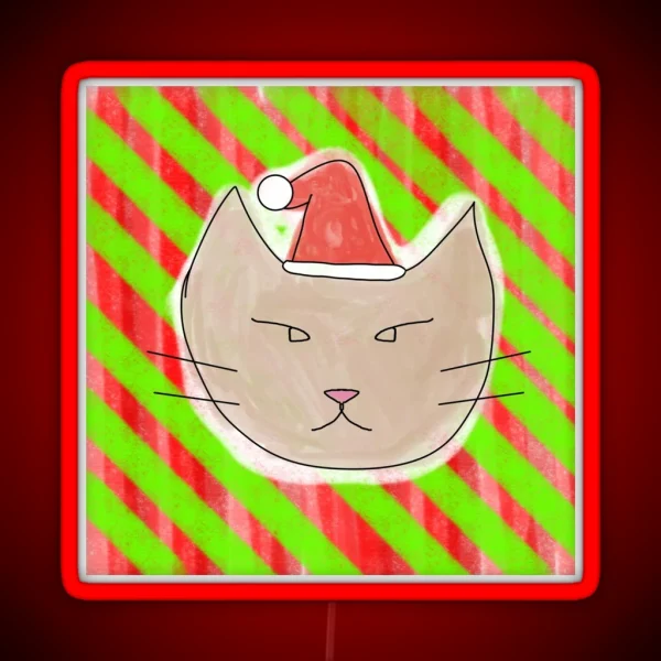 Christmas Cat RGB Neon Sign