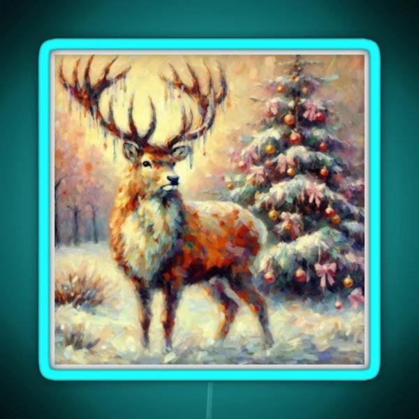 Christmas Deer RGB Neon Sign