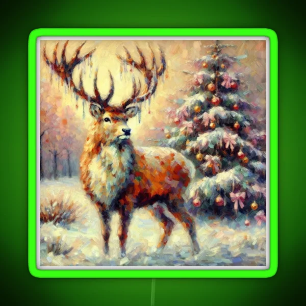 Christmas Deer RGB Neon Sign