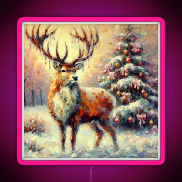 Christmas Deer RGB Neon Sign