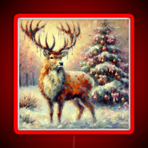Christmas Deer RGB Neon Sign