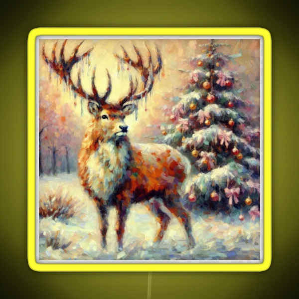 Christmas Deer RGB Neon Sign