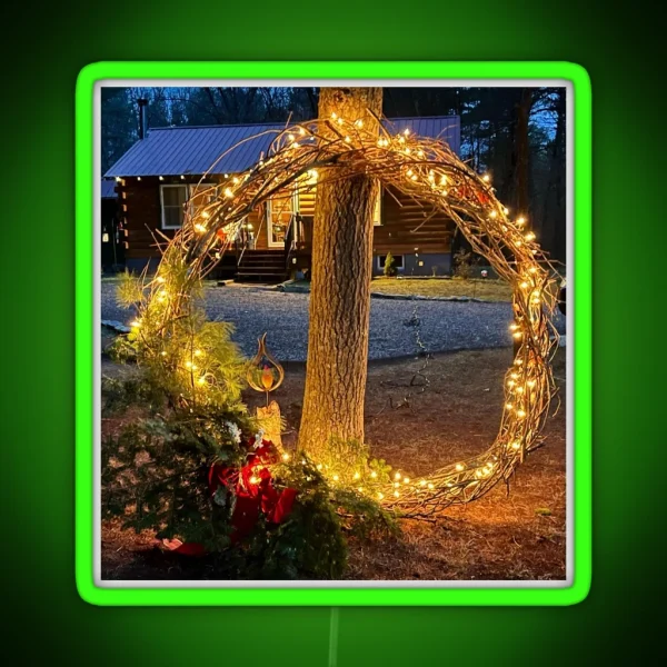 Christmas In The Woods RGB Neon Sign