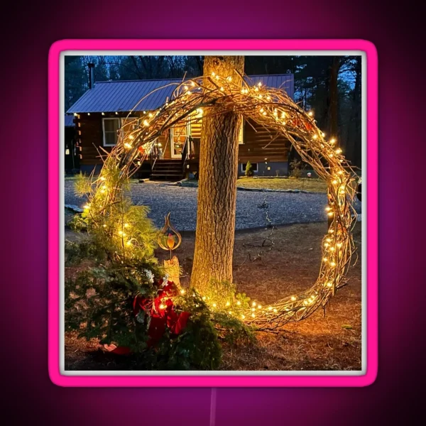 Christmas In The Woods RGB Neon Sign